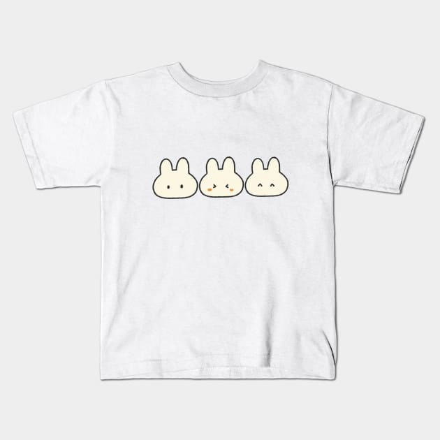 Bunny Friend Kids T-Shirt by happyyu